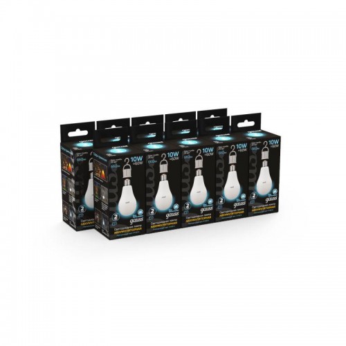 Лампа светодиодная Black 10Вт A60 грушевидная 4100К нейтр. бел. E27 660лм аккум. Li-Ion GAUSS 102402200