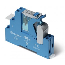 Модуль интерфейсный электромеханич. реле 2CO 8А AgNi 230В AC IP20 винт. клеммы пластик. клипса LED + варистор кнопка тест + мех. индикатор FINDER 4C0282300060SPA