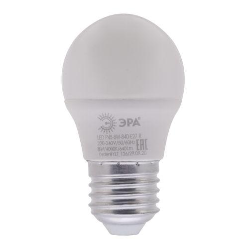Лампа светодиодная RED LINE LED P45-8W-840-E27 R 8Вт P45 шар 4000К нейтр. бел. E27 Эра Б0049645
