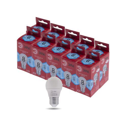 Лампа светодиодная RED LINE LED P45-8W-840-E27 R 8Вт P45 шар 4000К нейтр. бел. E27 Эра Б0049645