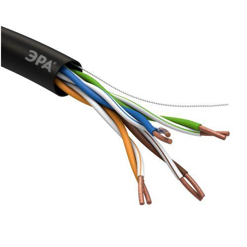 Кабель витая пара U/UTP кат.5E 4х2х24AWG CU PE OUTDOOR SIMPLE (уп.305) Эра Б0044427