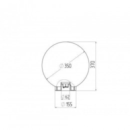Светильник садово-парковый НТУ 02-100-351 шар бел. призма D350mm Е27 ЭРА Б0048046