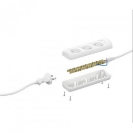 Удлинитель 3х5м без заземл. 6А IP20 UX-3-5m 1.3кВт ШВВП 2х0.75 Эра Б0035749