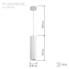 Подсветка PL1 GU10 WH 300 подвесной GU10 D80х300мм (20/240) бел. ЭРА Б0041508