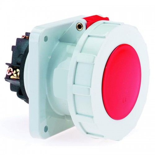 Розетка встраиваемая 63А 4п 3P+PE 6ч 400В IP67 Bals 13100