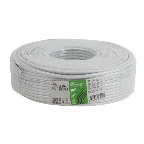 Кабель коаксиальный RG-6U CCS/оплетка Al 64проц. PVC Simple 75Ом бел. (м) Эра Б0044597