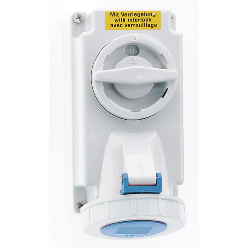 Розетка настенная 16А 3п 6ч 230В IP67 с блокировк. Quick-Connect Bals 160048