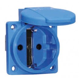 Розетка встраиваемая Schuko 16А 3п 250В IP54 Quick Connect син. Bals 71099