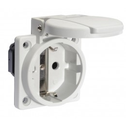 Розетка встраиваемая Schuko 16А 3п 250В IP54 с уплотнит. сер. Bals 71083