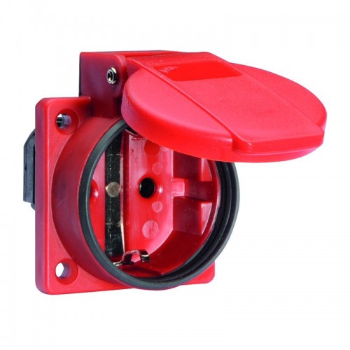 Розетка встраиваемая Schuko 16А 3п 250В IP54 с уплотнит. красн. Bals 71084