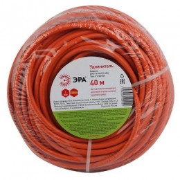Удлинитель-шнур 1х40м с заземл. 16А IP20 UPx-1e-3х1.5-40m ПВС 3х1.5 (бухта) Эра Б0046818