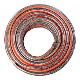 Шланг поливочный ПВХ усиленный премиум пищевой трехслойн. армир. 3/4 50м черн./красн. Вихрь 73/7/2/8