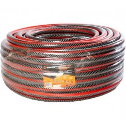 Шланг поливочный ПВХ усиленный премиум пищевой трехслойн. армир. 3/4 50м черн./красн. Вихрь 73/7/2/8