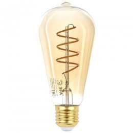 Лампа светодиодная филаментная F-LED ST64-7W-824-E27 7Вт ST64 золотая 2400К спирал. тепл. бел. E27 Эра Б0047665