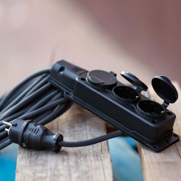 Удлинитель-шнур 3х20м с заземл. 16А IP44 3.5кВт КГ 3х1.5 морозостойкий Rexant 11-7075