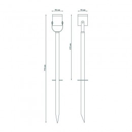 Светильник Sonata 1х35Вт GU10 IP54 170-240В 90х90х470мм НТУ садово-парковый грунтовой GAUSS GD155