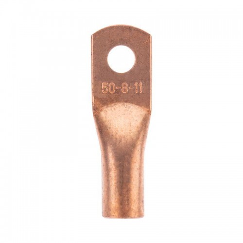 Наконечник медный ТМ 50-8-11 (50кв.мм - d8мм) (уп.100шт) Rexant 07-5322-2