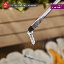 Отвертка шлицевая SL 5х75мм двухкомпонентн. рукоятка Rexant 12-6427