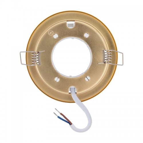 Светильник металлический для лампы GX53 цвет глянцевый золотой Rexant 608-003