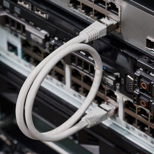 Патч-корд F/UTP кат.5e RJ45-RJ45 LSZH экранир. 0.5м сер. Rexant 18-8001-1