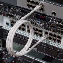 Патч-корд F/UTP кат.5e RJ45-RJ45 LSZH экранир. 1м сер. Rexant 18-8002-1