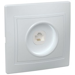 Розетка телефонная 1-м СП Кварта РТ10-КБ IP20 бел. GENERICA ETK10-K01-DM