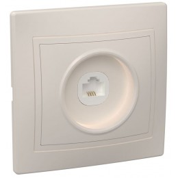 Розетка телефонная 1-м СП Кварта РТ10-ККм IP20 крем. GENERICA ETK10-K33-DM