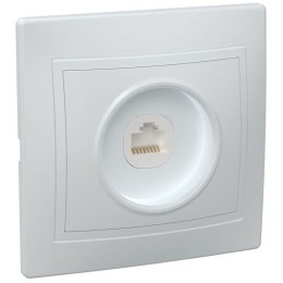 Розетка компьютерная 1-м СП Кварта РК10-КБ IP20 бел. GENERICA EKK10-K01-DM