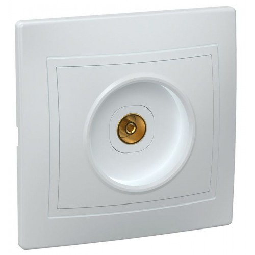 Розетка телевизионная TV 1-м СП Кварта РТВ10-КБ IP20 бел. GENERICA EAK10-K01-DM