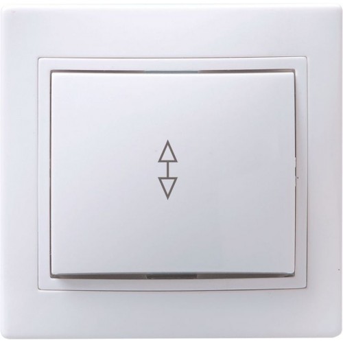 Переключатель проходной 1-кл. СП Кварта 10А IP20 ВСп10-1-0-КБ бел. GENERICA EVK12-K01-10-DM