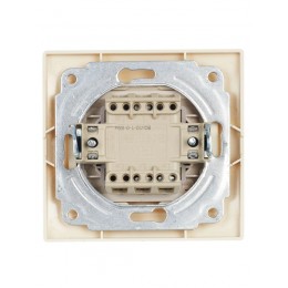 Переключатель проходной 1-кл. СП Кварта 10А IP20 ВСп10-1-0-ККм крем. GENERICA EVK12-K33-10-DM