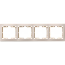 Рамка 4-м КВАРТА РГ-4-ККм горизонт. крем. GENERICA EMK40-K33-DM