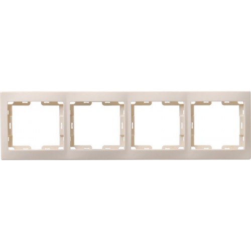 Рамка 4-м КВАРТА РГ-4-ККм горизонт. крем. GENERICA EMK40-K33-DM