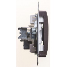 Розетка телевизионная одиночная TV 1-м СП Glossa 1дБ механизм шоколад SE GSL000891