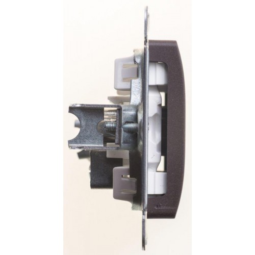 Розетка телевизионная одиночная TV 1-м СП Glossa 1дБ механизм шоколад SE GSL000891