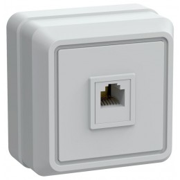 Розетка телефонная 1-м ОП Октава РТ20-ОБ IP20 бел. GENERICA ETO10-K01-DC