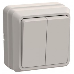 Выключатель 2-кл. ОП Октава 10А IP20 ВС20-2-0-ОКм крем. GENERICA EVO20-K33-10-DC
