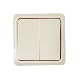 Выключатель 2-кл. ОП Октава 10А IP20 ВС20-2-0-ОКм крем. GENERICA EVO20-K33-10-DC