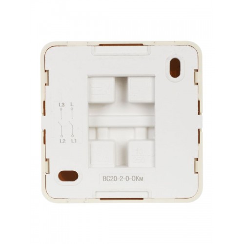 Выключатель 2-кл. ОП Октава 10А IP20 ВС20-2-0-ОКм крем. GENERICA EVO20-K33-10-DC