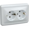 Розетка 2-м СП Вега РС12-3-ВБ с заземл. контактом без защ. шторок 16А бел. GENERICA ERV21-K01-16-DM