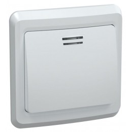 Выключатель 1-кл. СП Вега 10А IP20 ВС10-1-1-ВБ с индикацией бел. GENERICA EVV11-K01-10-DM