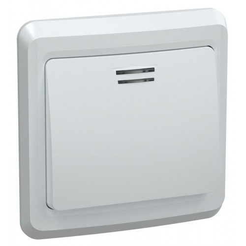 Выключатель 1-кл. СП Вега 10А IP20 ВС10-1-1-ВБ с индикацией бел. GENERICA EVV11-K01-10-DM