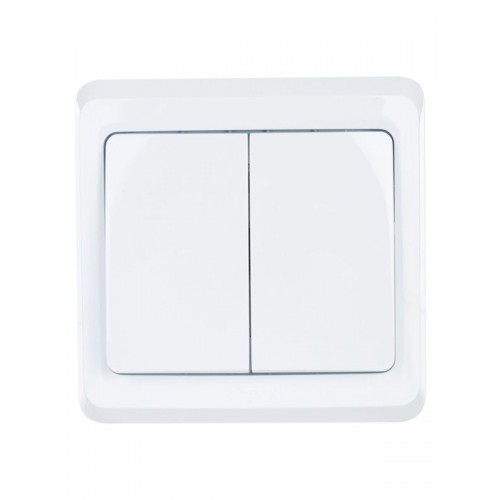 Выключатель 2-кл. СП Вега 10А IP20 ВС10-2-0-ВБ бел. GENERICA EVV20-K01-10-DM