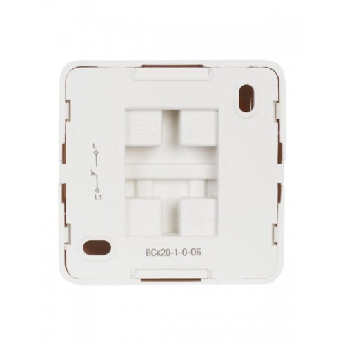 Выключатель кнопочный 1-кл. ОП Октава 10А IP20 ВСк20-1-0-ОБ бел. GENERICA EVO13-K01-10-DC