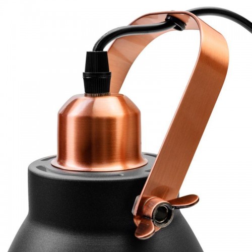 Светильник PL-428S-1 С62 подвес. New York 1х E27 40Вт 230В черн.+медь Camelion 13075