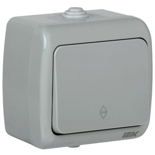 Выключатель проходной 1-кл. 1п ОП AQUATIC ВС-20-1-2-А 10А IP54 GENERICA EVA12-K03-10-54