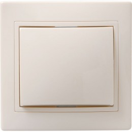 Выключатель 1-кл. 1п СП Кварта 10А IP20 ВС10-1-0-Км керамич. осн. крем. GENERICA EVK10-K33-10-K