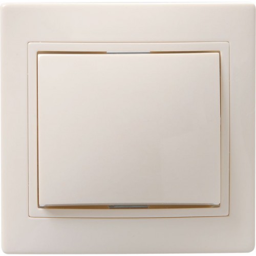 Выключатель 1-кл. 1п СП Кварта 10А IP20 ВС10-1-0-Км керамич. осн. крем. GENERICA EVK10-K33-10-K