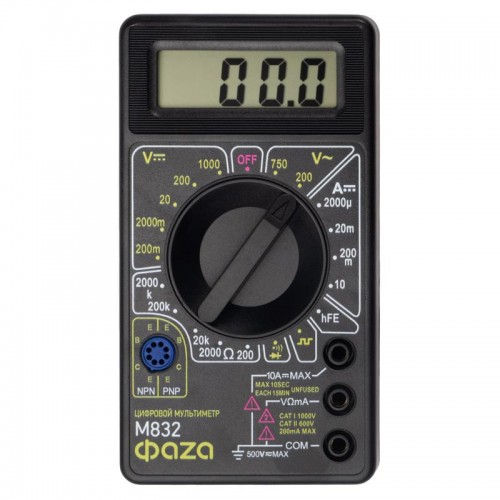 Мультиметр цифровой M832 ФАZА 5000414