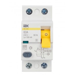 Выключатель дифференциального тока (УЗО) 2п 63А 100мА тип ACS ВД1-63S KARAT IEK MDV12-2-063-100